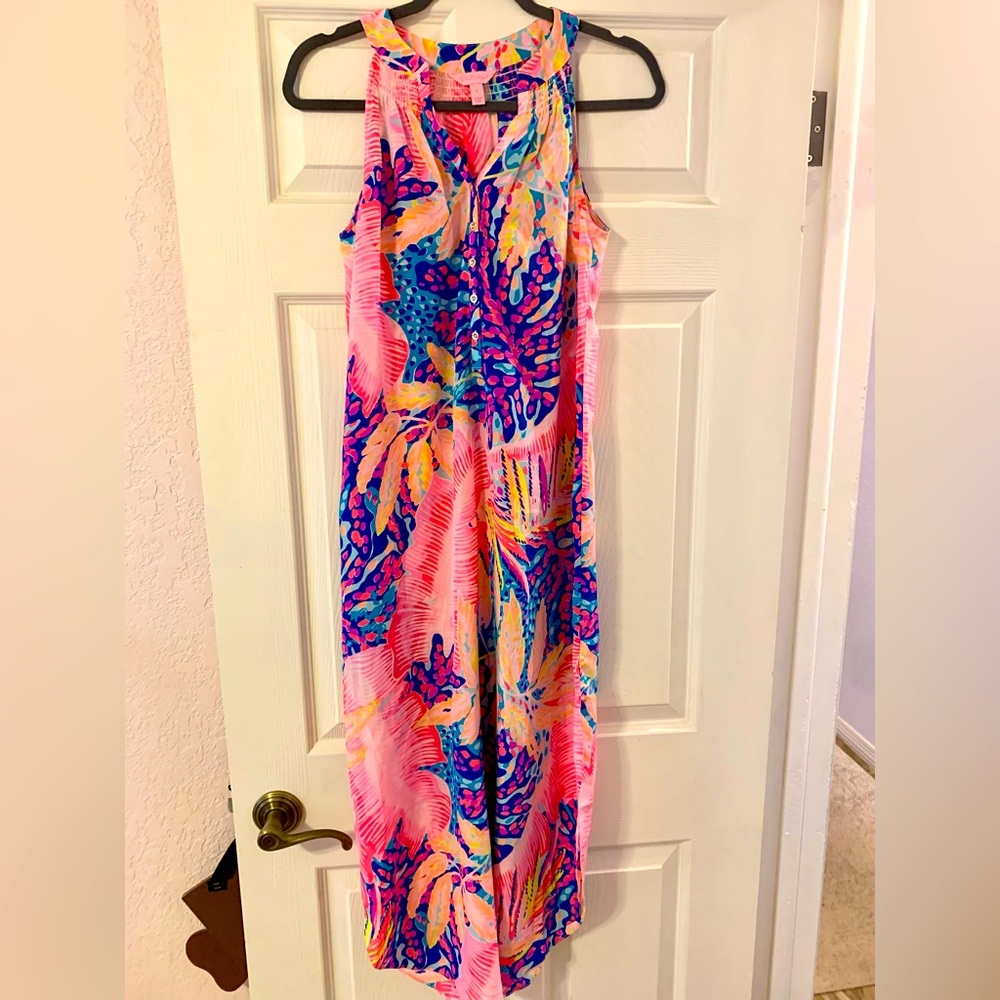 EUC silk Bailey midi dress sz Small HTF print!